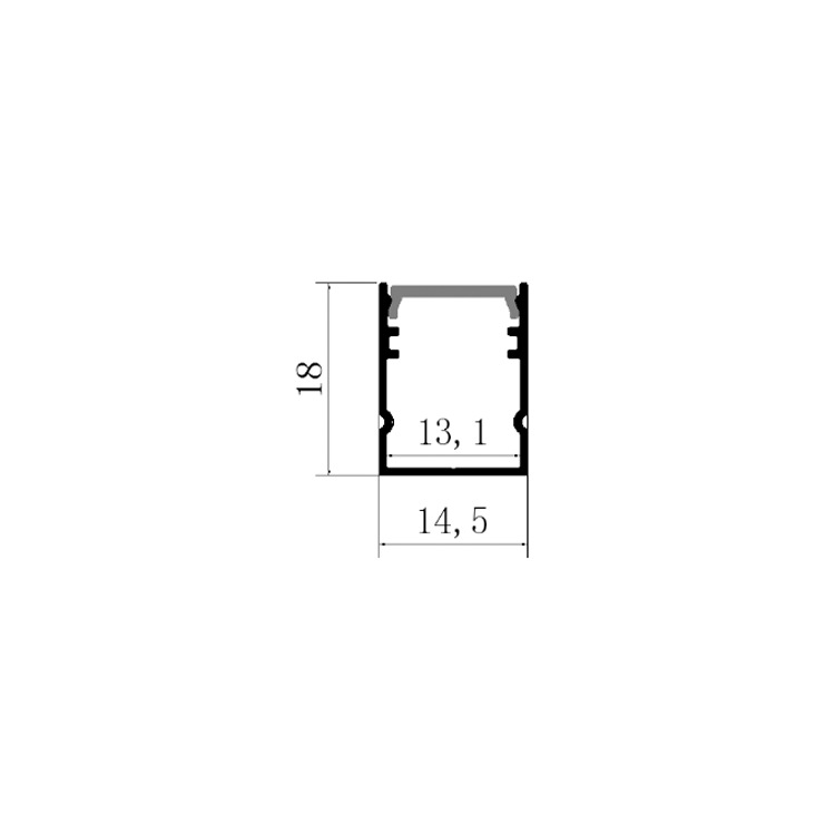 1518 Black Bar KTV Cinema Project 13 Wide PCB Linear Light Hard Light Bar Aluminum Slot Housing Kit